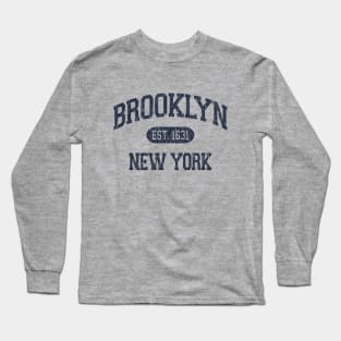 Brooklyn NY Arch Distressed, Retro Print Long Sleeve T-Shirt